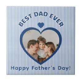 Beste Papa Ooit Hart Fotokaart Minimalistische Sja Tegeltje