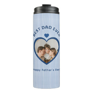 Beste Papa Ooit Hart Fotokaart Minimalistische Sja Thermosbeker