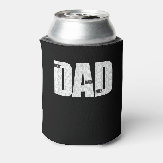 Beste papa ooit, herhaal tekst, Vaderdag Blikjeskoeler (Blikje Achterkant)