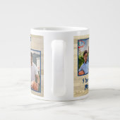 Beste papa ooit hout 3 foto collage vader grote koffiekop (Achterkant)