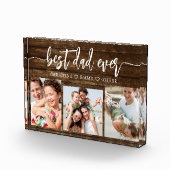 Beste papa ooit hout - Vaderdag fotocollage Fotoblokken (Rechts)