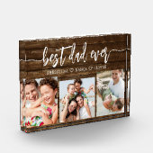 Beste papa ooit hout - Vaderdag fotocollage Fotoblokken (Links)