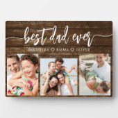 Beste papa ooit hout - Vaderdag fotocollage Fotoplaat (voorkant)