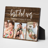Beste papa ooit hout - Vaderdag fotocollage Fotoplaat (Zijkant)