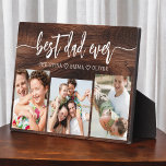 Beste papa ooit hout - Vaderdag fotocollage Fotoplaat<br><div class="desc">Vier je vader met de "Best Dad Ever" Vaderdag Photo Collage Plaque, een welgemeend eerbetoon aan het man dat de wereld voor je betekent. Deze prachtig vervaardigde plaquette is voorzien van een hoogwaardige, aanpasbare fotocollage, waarmee u gekoesterde herinneringen en speciale momenten kunt laten zien. De collage is elegant gerangschikt rond...</div>