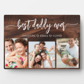 Beste papa ooit hout Vaderdag fotocollage Fotoplaat (voorkant)