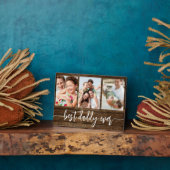 Beste papa ooit hout Vaderdag fotocollage Fotoplaat (Zijkant)