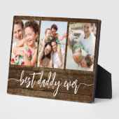 Beste papa ooit hout Vaderdag fotocollage Fotoplaat (Zijkant)