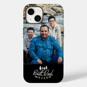 Beste Papa Ooit Houten Avontuur Aangepaste Foto Case-Mate iPhone 14 Hoesje
