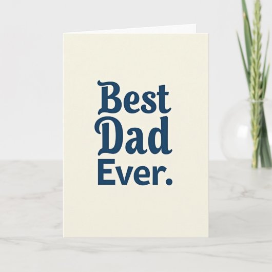Beste Papa Ooit Indigo Script Kaart (Voorkant)