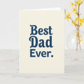 Beste Papa Ooit Indigo Script Kaart (Gele Bloem)