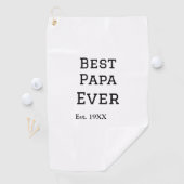 Beste papa ooit. Jaar datum naam vader's dag toevo Golfhanddoek (Insitu)