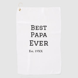 Beste papa ooit. Jaar datum naam vader's dag toevo Golfhanddoek