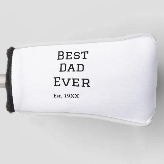 Beste papa ooit. Jaar datum naam vader's dag toevo Golfheadcover (Voorkant)