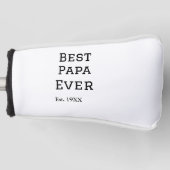 Beste papa ooit. Jaar datum naam vader's dag toevo Golfheadcover (Voorkant)