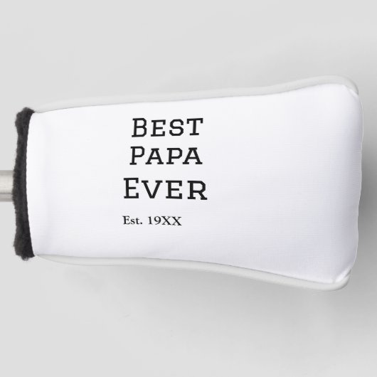 Beste papa ooit. Jaar datum naam vader's dag toevo Golfheadcover (Voorkant)