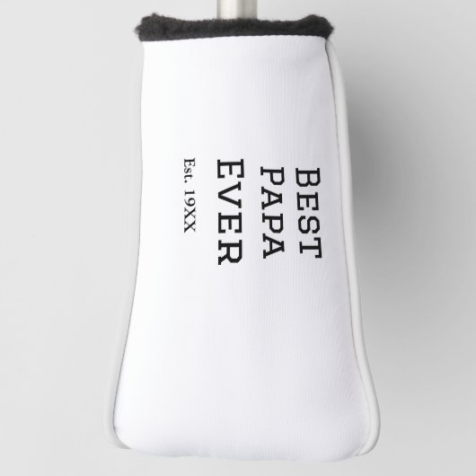 Beste papa ooit. Jaar datum naam vader's dag toevo Golfheadcover (Draai 90)