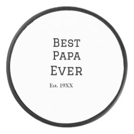 Beste papa ooit. Jaar datum naam vader's dag toevo Hockey Puck