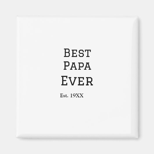 Beste papa ooit. Jaar datum naam vader's dag toevo Magneet (Voorkant)