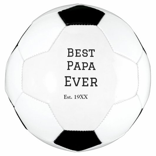 Beste papa ooit. Jaar datum naam vader's dag toevo Voetbal (Voorkant)