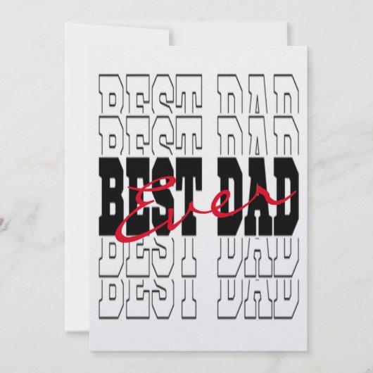 Beste Papa Ooit Kaart, Gepersonaliseerde Vaderdag  Kaart (Voorkant)