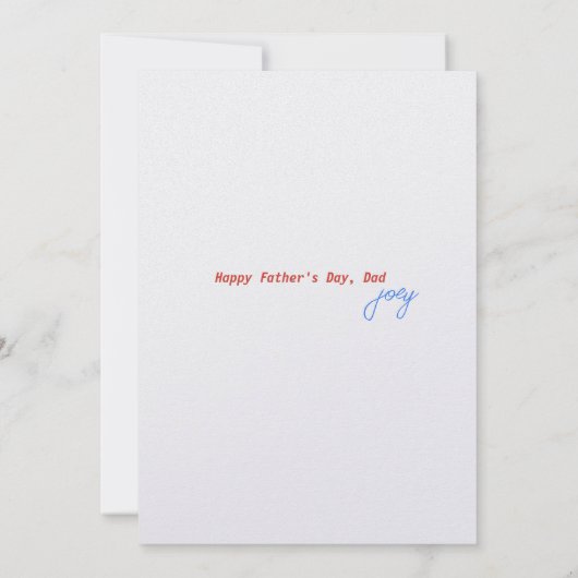 Beste Papa Ooit Kaart, Gepersonaliseerde Vaderdag  Kaart (Achterkant)