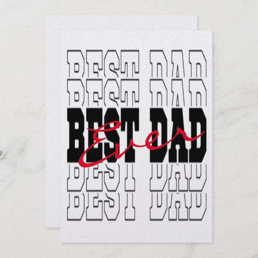 Beste Papa Ooit Kaart, Gepersonaliseerde Vaderdag  Kaart (Voorkant / Achterkant)