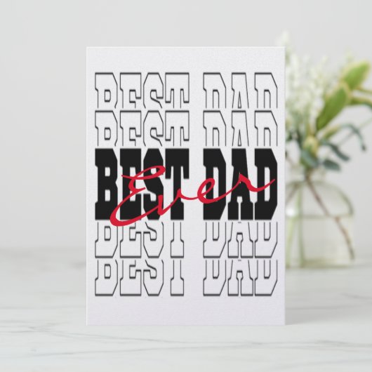 Beste Papa Ooit Kaart, Gepersonaliseerde Vaderdag Kaart (Staand voorkant)