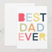 Beste papa ooit Kaart voor Vaderdag en Verjaardag (Voorkant / Achterkant)