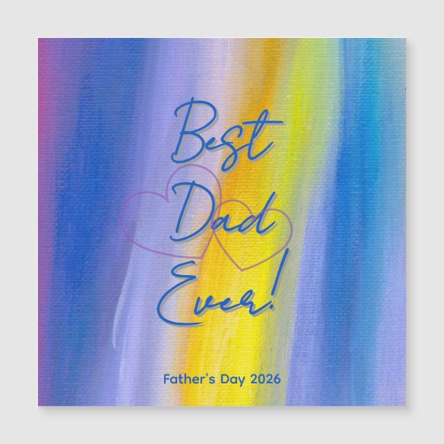 Beste Papa Ooit! Kaartmagneet (Voorkant)