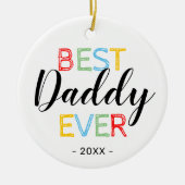 Beste Papa Ooit Kerst Foto Keramisch Ornament (Voorkant)
