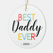 Beste Papa Ooit Kerst Foto Keramisch Ornament (Links)