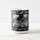 Beste papa ooit Kerst klassiek grijs Plaid patroon Koffiemok (Center)