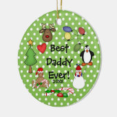 Beste Papa Ooit Kerst Ornament (Links)