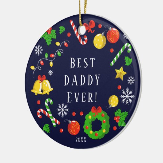 Beste Papa Ooit Kerst Ornament (Links)