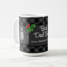 Beste papa ooit Kerstmis klassiek grijs Plaid Holl Koffiemok