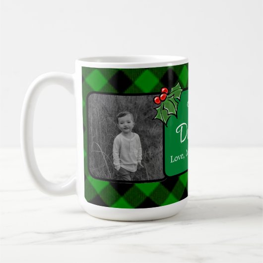 Beste papa ooit Kerstmis klassiek groen Plaid Holl Koffiemok (Links)