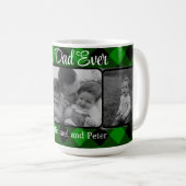 Beste papa ooit Kerstmis klassiek groen Plaid Koffiemok (Voorkant rechts)