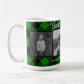 Beste papa ooit Kerstmis klassiek groen Plaid Koffiemok (Links)