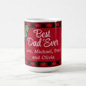 Beste papa ooit Kerstmis klassieker rood Plaid Hol Koffiemok (Center)