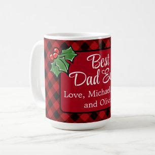 Beste papa ooit Kerstmis klassieker rood Plaid Hol Koffiemok