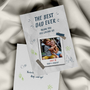 Beste papa ooit kids foto op maat notitiekaartje