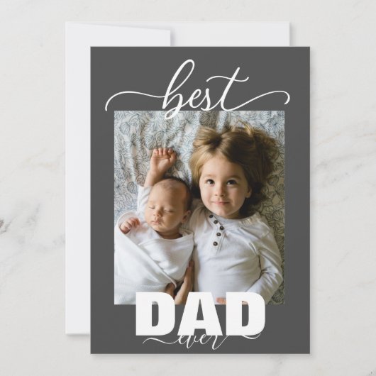 Beste papa ooit Kinderen foto Vaderdag Kaart (Voorkant)