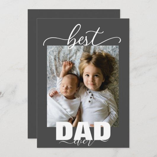 Beste papa ooit Kinderen foto Vaderdag Kaart (Voorkant / Achterkant)
