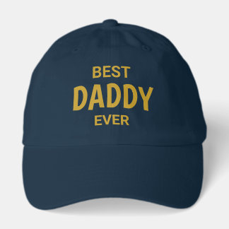 Beste Papa Ooit Klassiek Navyblauw en Goud Papa Trucker Pet