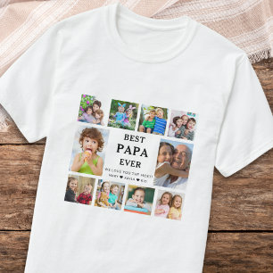 Beste Papa Ooit Kleinkinderen 10 Foto Collage T-shirt