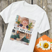 Beste papa ooit kleinkinderen 2 Fotocollage T-shirt