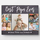 Beste papa ooit kleinkinderen 5 foto schoolbord fotoplaat (Voorkant)