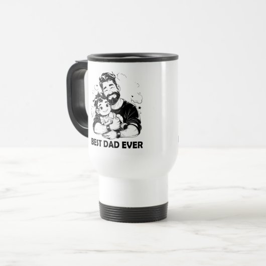 Beste papa ooit koffie - grappig en hartverwarmend reisbeker (Voorkant links)