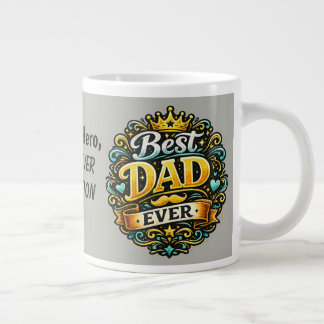 Beste Papa Ooit Koninklijke Kroon Vaderdag Grote Koffiekop
